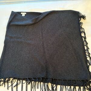 Artisan NY Charcoal Fringe Asymmetrical Wrap